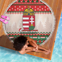 Hungary Christmas Beach Blanket Magyarorszag Boldog Karacsonyt - Wonder Print Shop