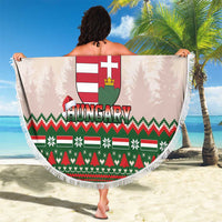 Hungary Christmas Beach Blanket Magyarorszag Boldog Karacsonyt - Wonder Print Shop