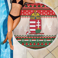 Hungary Christmas Beach Blanket Magyarorszag Boldog Karacsonyt - Wonder Print Shop