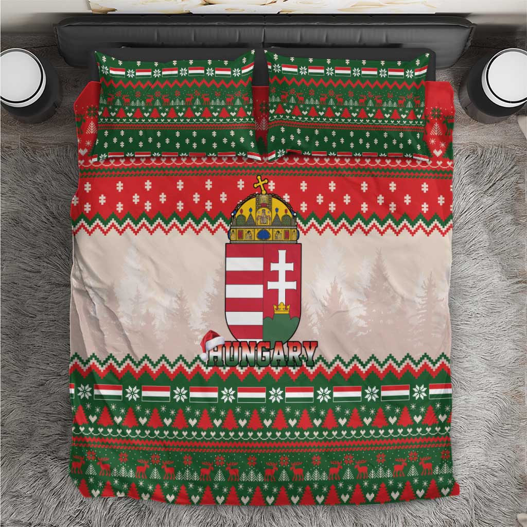 Hungary Christmas Bedding Set Magyarorszag Boldog Karacsonyt - Wonder Print Shop
