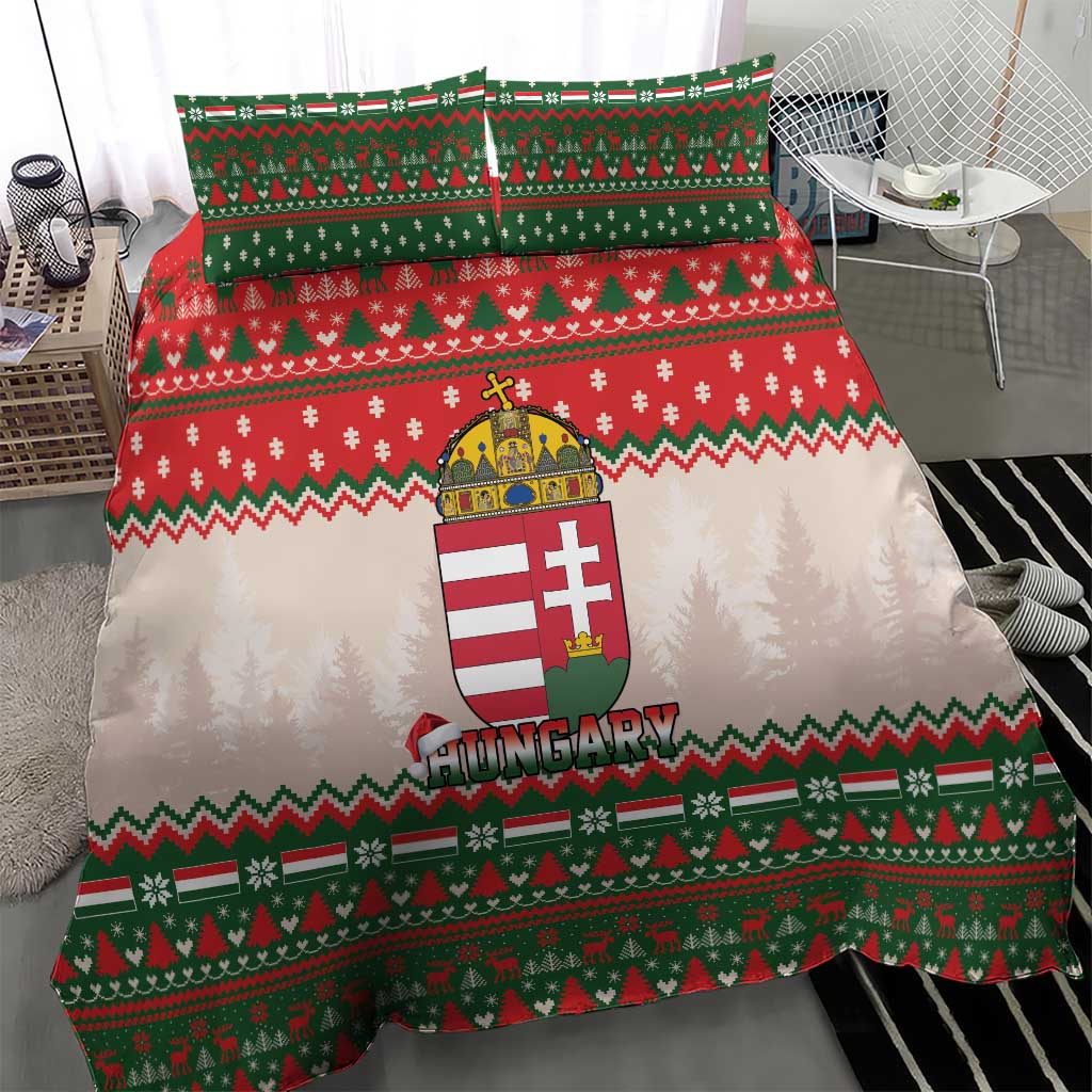 Hungary Christmas Bedding Set Magyarorszag Boldog Karacsonyt - Wonder Print Shop