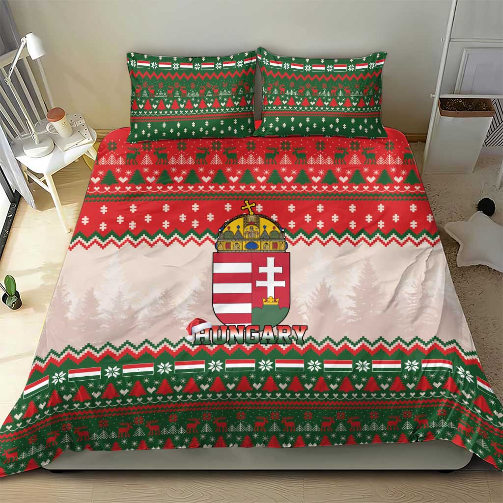 Hungary Christmas Bedding Set Magyarorszag Boldog Karacsonyt - Wonder Print Shop