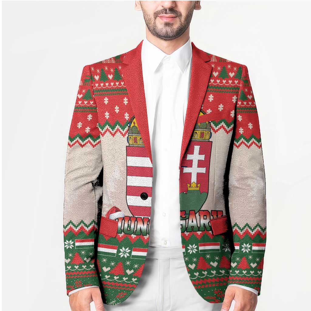 Hungary Christmas Blazer Magyarorszag Boldog Karacsonyt - Wonder Print Shop