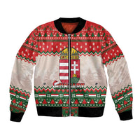 Hungary Christmas Bomber Jacket Magyarorszag Boldog Karacsonyt - Wonder Print Shop