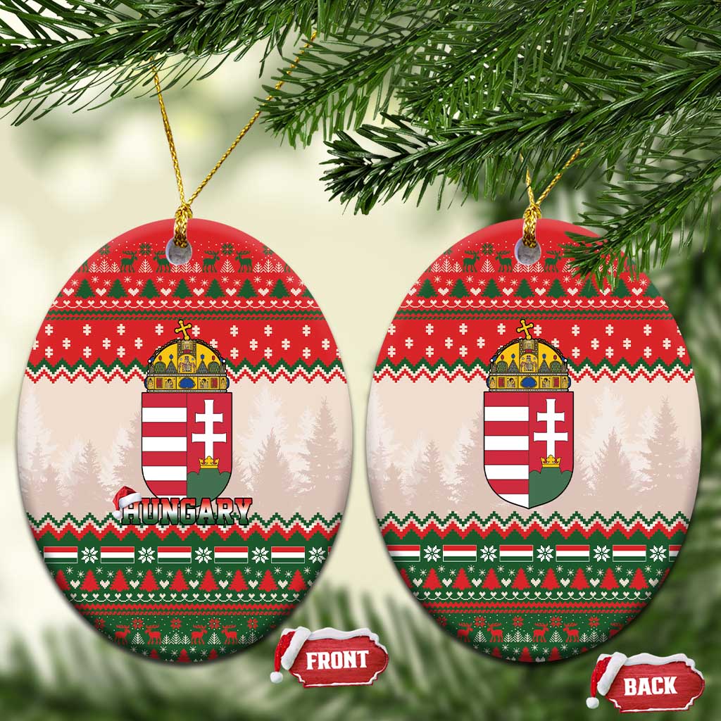 Hungary Christmas Ceramic Ornament Magyarorszag Boldog Karacsonyt - Wonder Print Shop