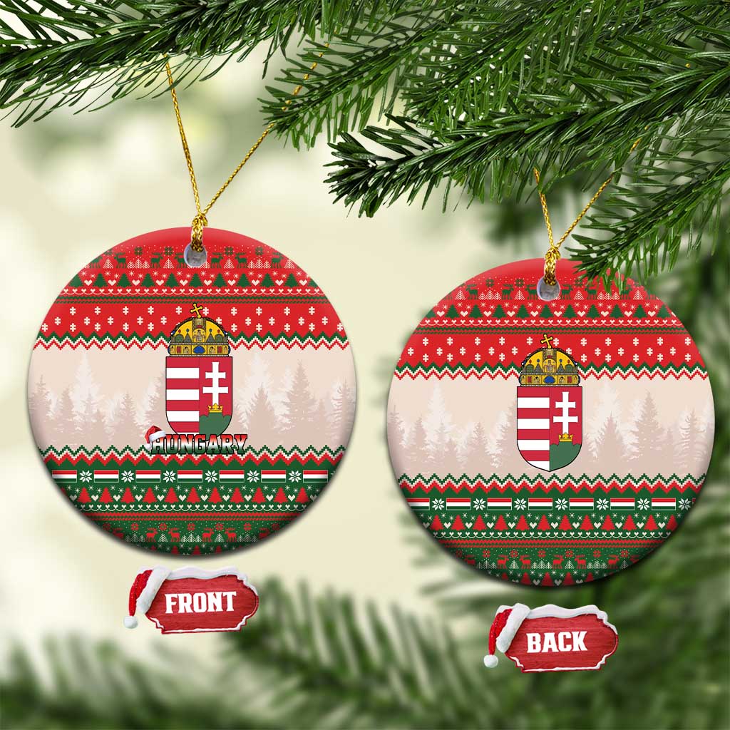 Hungary Christmas Ceramic Ornament Magyarorszag Boldog Karacsonyt - Wonder Print Shop