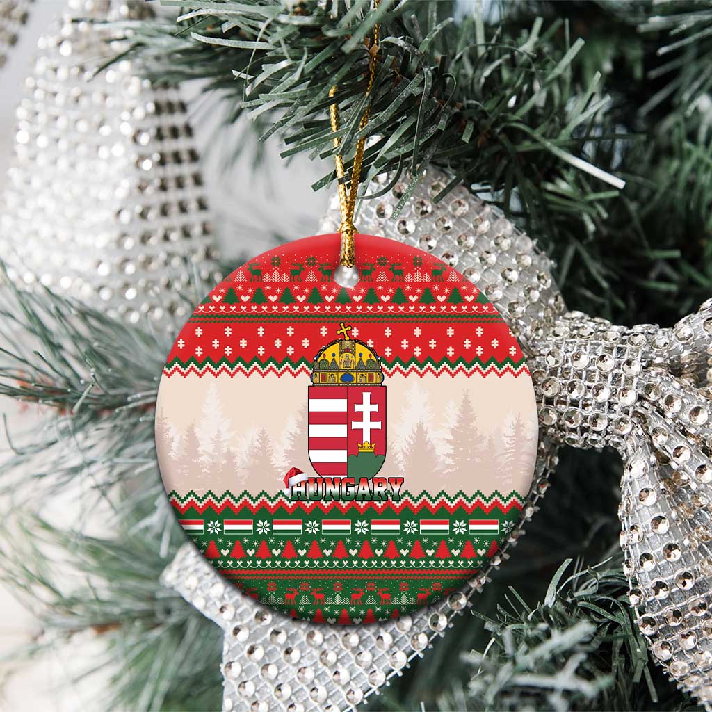 Hungary Christmas Ceramic Ornament Magyarorszag Boldog Karacsonyt - Wonder Print Shop