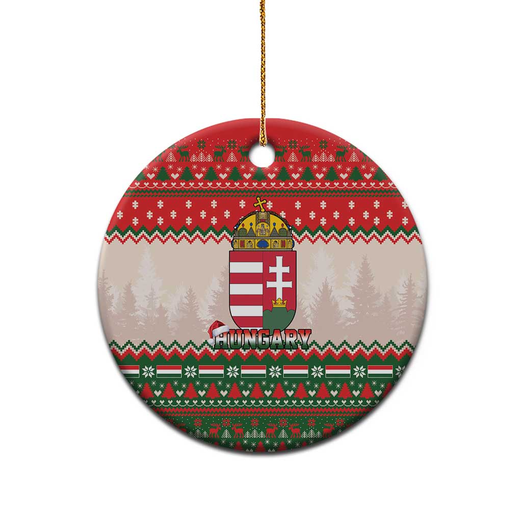Hungary Christmas Ceramic Ornament Magyarorszag Boldog Karacsonyt - Wonder Print Shop