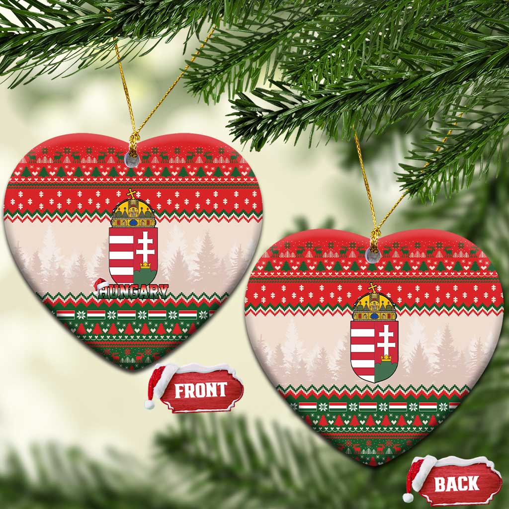 Hungary Christmas Ceramic Ornament Magyarorszag Boldog Karacsonyt - Wonder Print Shop