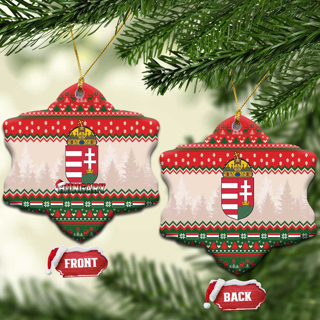 Hungary Christmas Ceramic Ornament Magyarorszag Boldog Karacsonyt - Wonder Print Shop