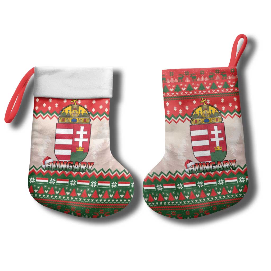 Hungary Christmas Stocking Magyarorszag Boldog Karacsonyt - Wonder Print Shop