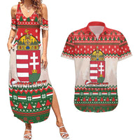 Hungary Christmas Couples Matching Summer Maxi Dress and Hawaiian Shirt Magyarorszag Boldog Karacsonyt - Wonder Print Shop