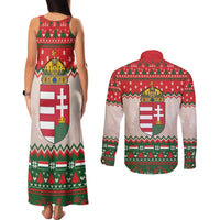Hungary Christmas Couples Matching Tank Maxi Dress and Long Sleeve Button Shirt Magyarorszag Boldog Karacsonyt - Wonder Print Shop