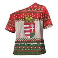 Hungary Christmas Cross Shoulder Shirt Magyarorszag Boldog Karacsonyt - Wonder Print Shop