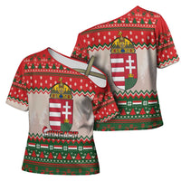 Hungary Christmas Cross Shoulder Shirt Magyarorszag Boldog Karacsonyt - Wonder Print Shop