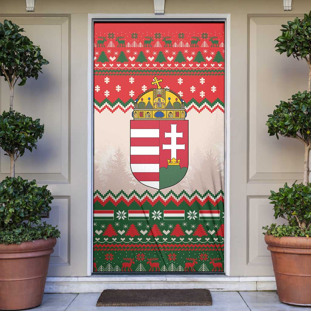 Hungary Christmas Door Cover Magyarorszag Boldog Karacsonyt - Wonder Print Shop
