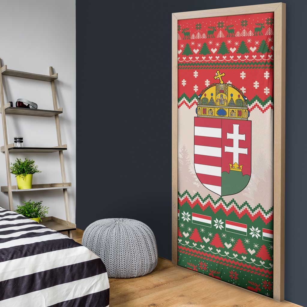 Hungary Christmas Door Cover Magyarorszag Boldog Karacsonyt - Wonder Print Shop