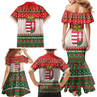 Hungary Christmas Family Matching Mermaid Dress and Hawaiian Shirt Magyarorszag Boldog Karacsonyt - Wonder Print Shop