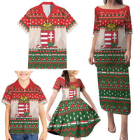 Hungary Christmas Family Matching Puletasi and Hawaiian Shirt Magyarorszag Boldog Karacsonyt - Wonder Print Shop