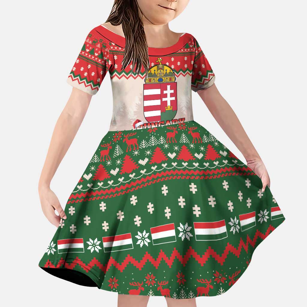 Hungary Christmas Family Matching Summer Maxi Dress and Hawaiian Shirt Magyarorszag Boldog Karacsonyt - Wonder Print Shop