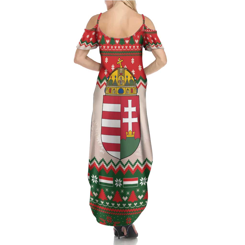 Hungary Christmas Family Matching Summer Maxi Dress and Hawaiian Shirt Magyarorszag Boldog Karacsonyt - Wonder Print Shop