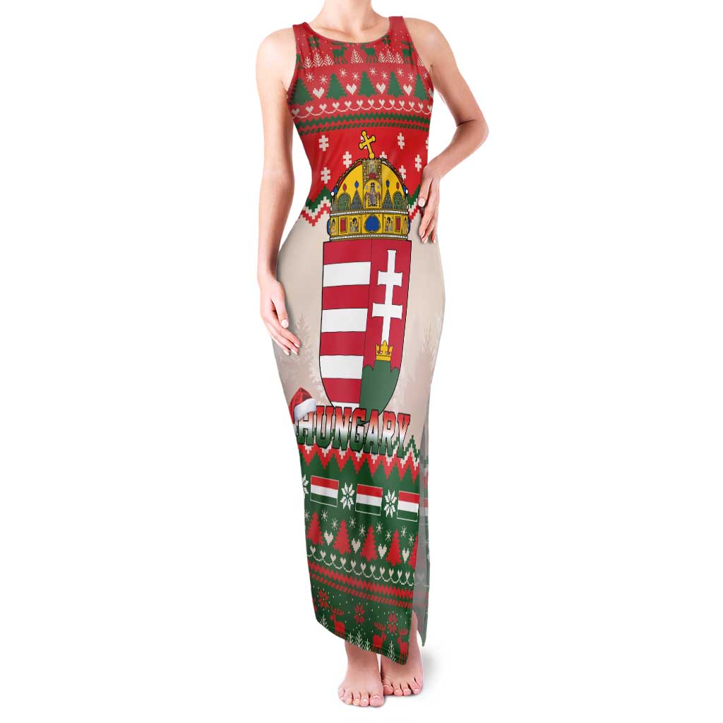 Hungary Christmas Family Matching Tank Maxi Dress and Hawaiian Shirt Magyarorszag Boldog Karacsonyt - Wonder Print Shop