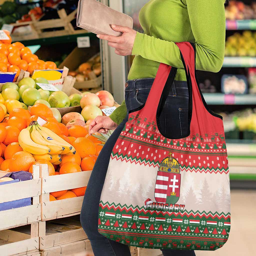 Hungary Christmas Grocery Bag Magyarorszag Boldog Karacsonyt - Wonder Print Shop