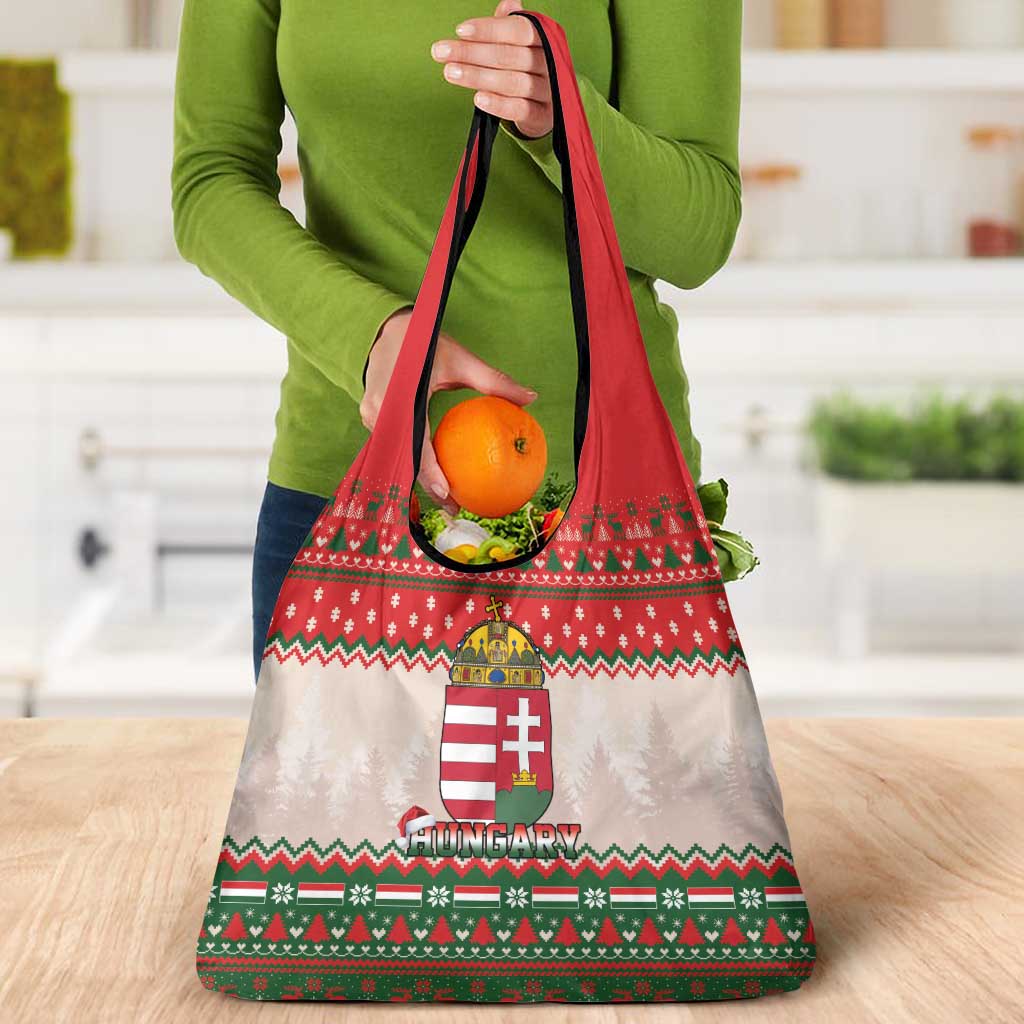 Hungary Christmas Grocery Bag Magyarorszag Boldog Karacsonyt - Wonder Print Shop