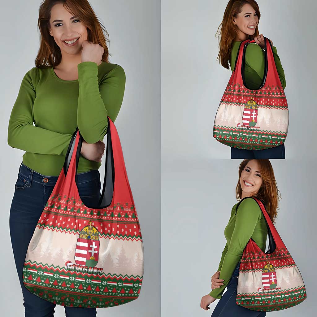 Hungary Christmas Grocery Bag Magyarorszag Boldog Karacsonyt - Wonder Print Shop