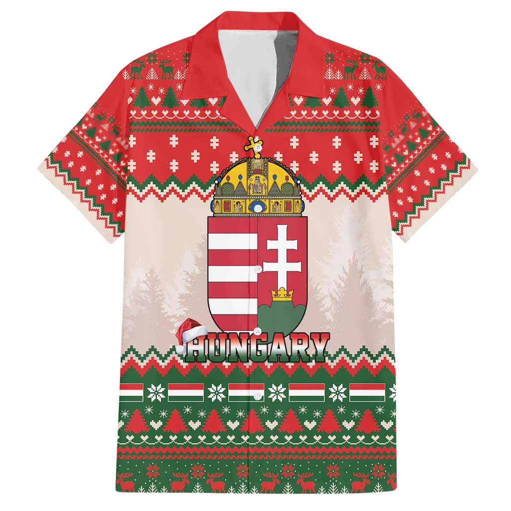 Hungary Christmas Hawaiian Shirt Magyarorszag Boldog Karacsonyt - Wonder Print Shop