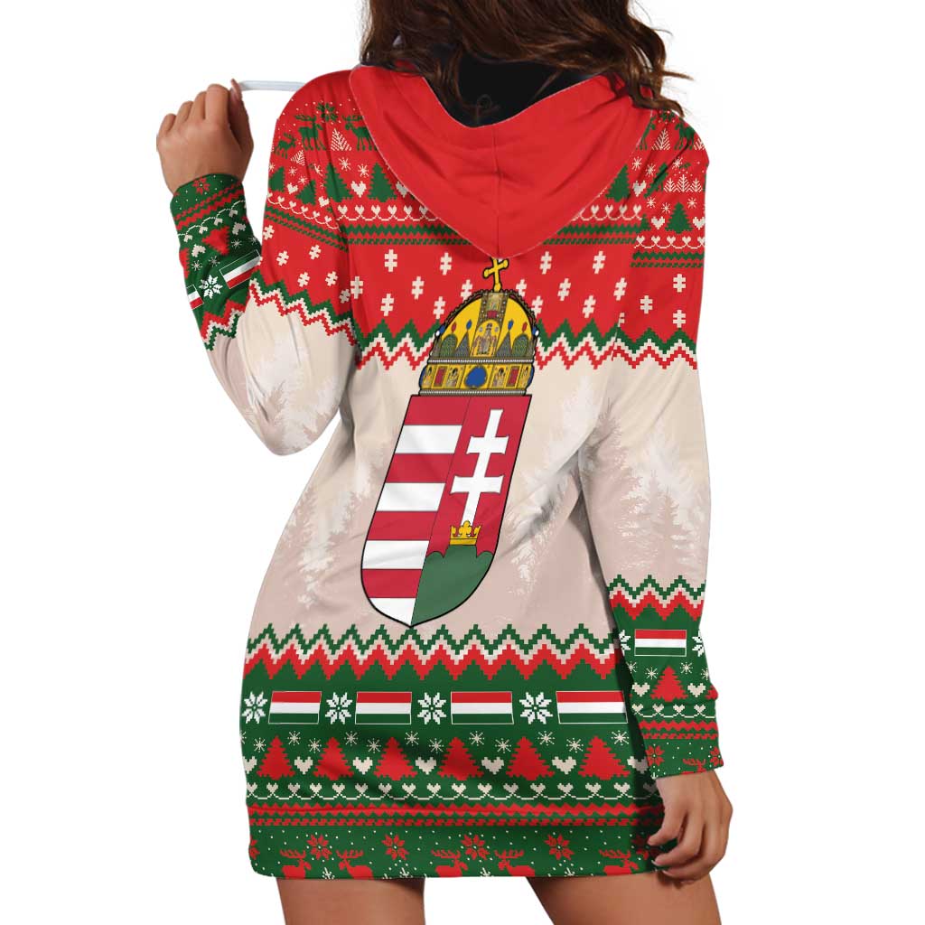 Hungary Christmas Hoodie Dress Magyarorszag Boldog Karacsonyt - Wonder Print Shop