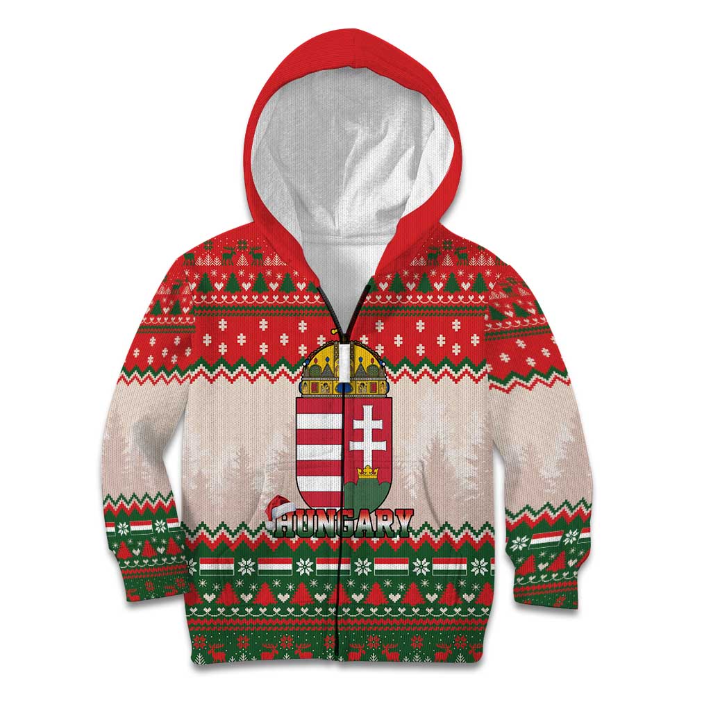 Hungary Christmas Kid Hoodie Magyarorszag Boldog Karacsonyt - Wonder Print Shop