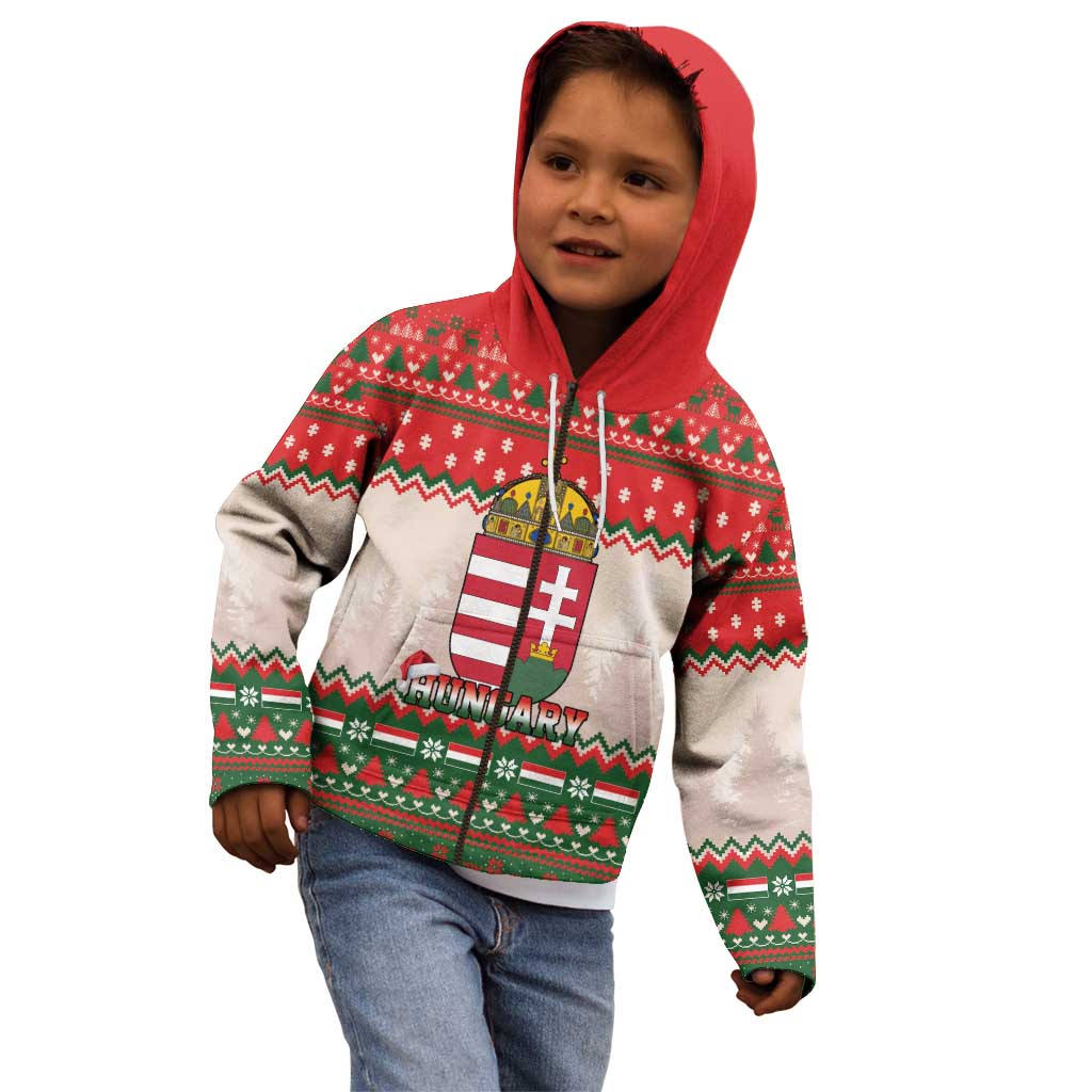 Hungary Christmas Kid Hoodie Magyarorszag Boldog Karacsonyt - Wonder Print Shop