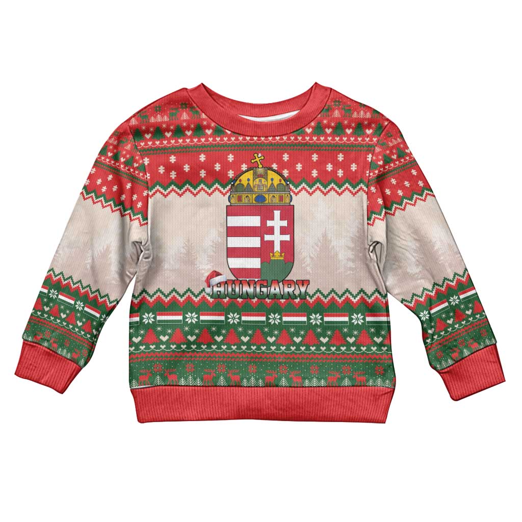Hungary Christmas Kid Ugly Christmas Sweater Magyarorszag Boldog Karacsonyt - Wonder Print Shop