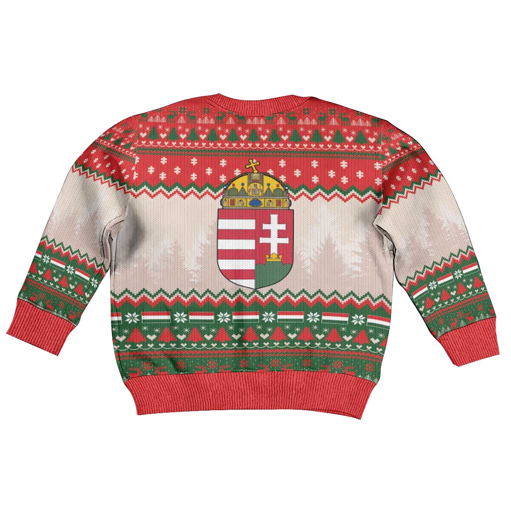 Hungary Christmas Kid Ugly Christmas Sweater Magyarorszag Boldog Karacsonyt - Wonder Print Shop
