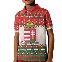 Hungary Christmas Kid Polo Shirt Magyarorszag Boldog Karacsonyt - Wonder Print Shop