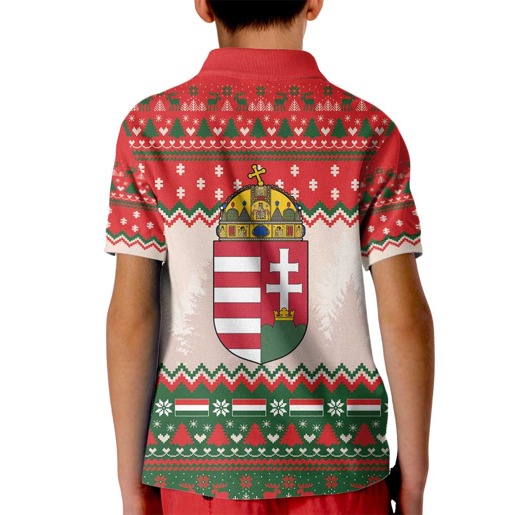 Hungary Christmas Kid Polo Shirt Magyarorszag Boldog Karacsonyt - Wonder Print Shop