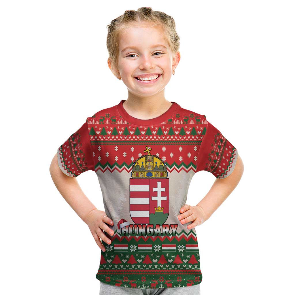 Hungary Christmas Kid T Shirt Magyarorszag Boldog Karacsonyt - Wonder Print Shop