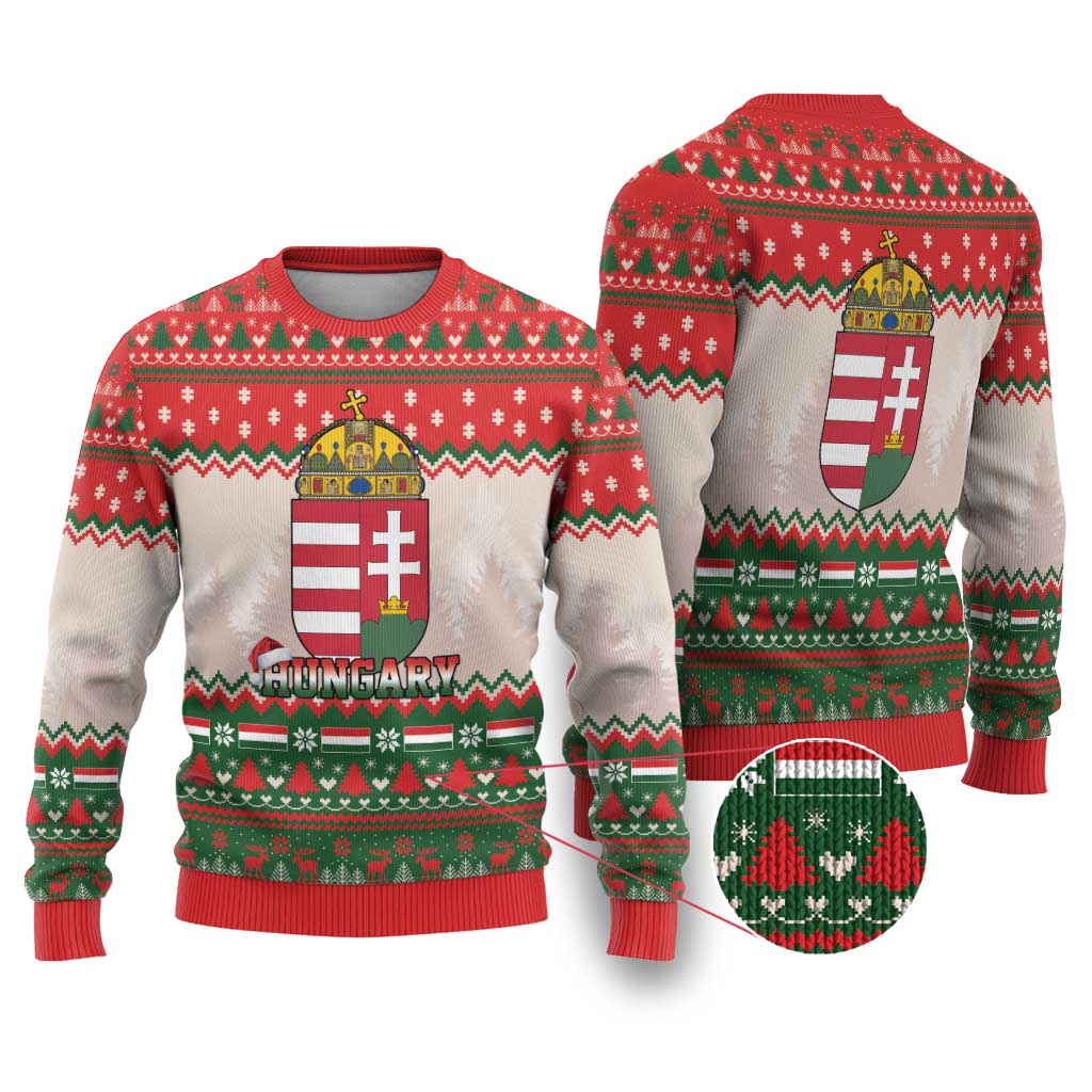 Hungary Christmas Ugly Christmas Sweater Magyarorszag Boldog Karacsonyt - Wonder Print Shop