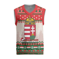 Hungary Christmas Knitted V-Neck Vest Magyarorszag Boldog Karacsonyt - Wonder Print Shop
