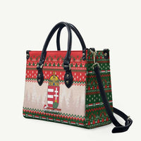 Hungary Christmas Leather Bag Magyarorszag Boldog Karacsonyt - Wonder Print Shop