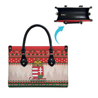 Hungary Christmas Leather Bag Magyarorszag Boldog Karacsonyt - Wonder Print Shop