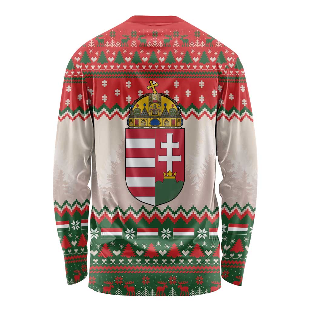 Hungary Christmas Long Sleeve Shirt Magyarorszag Boldog Karacsonyt - Wonder Print Shop
