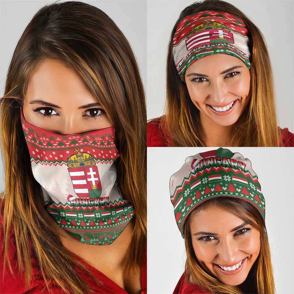 Hungary Christmas Neck Gaiter Magyarorszag Boldog Karacsonyt - Wonder Print Shop