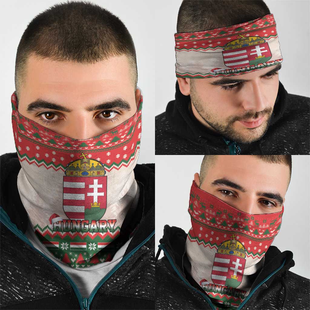 Hungary Christmas Neck Gaiter Magyarorszag Boldog Karacsonyt - Wonder Print Shop