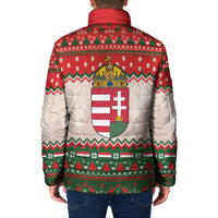 Hungary Christmas Padded Jacket Magyarorszag Boldog Karacsonyt - Wonder Print Shop
