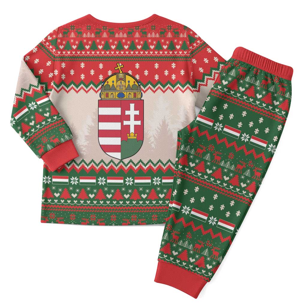 Hungary Christmas Pajama Set Magyarorszag Boldog Karacsonyt - Wonder Print Shop