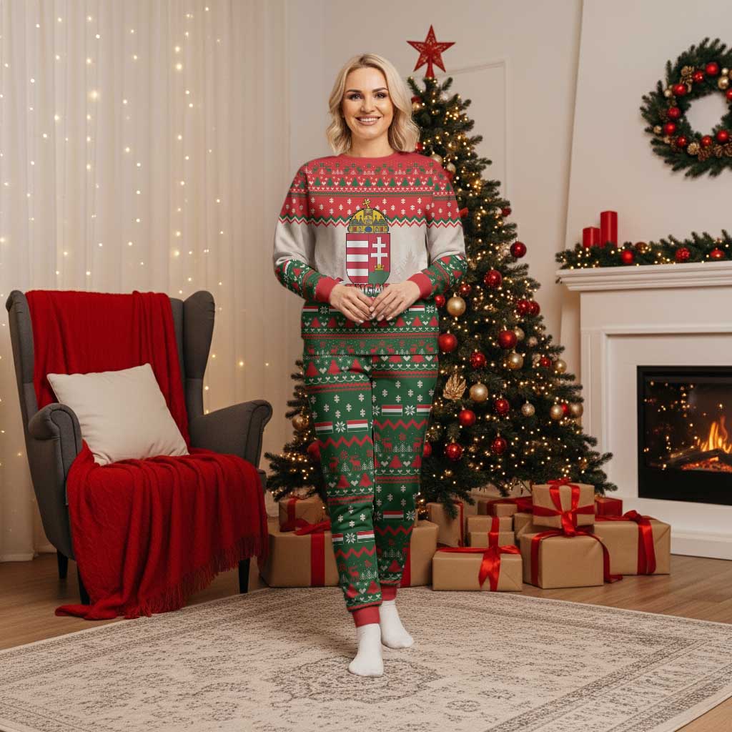 Hungary Christmas Pajama Set Magyarorszag Boldog Karacsonyt - Wonder Print Shop
