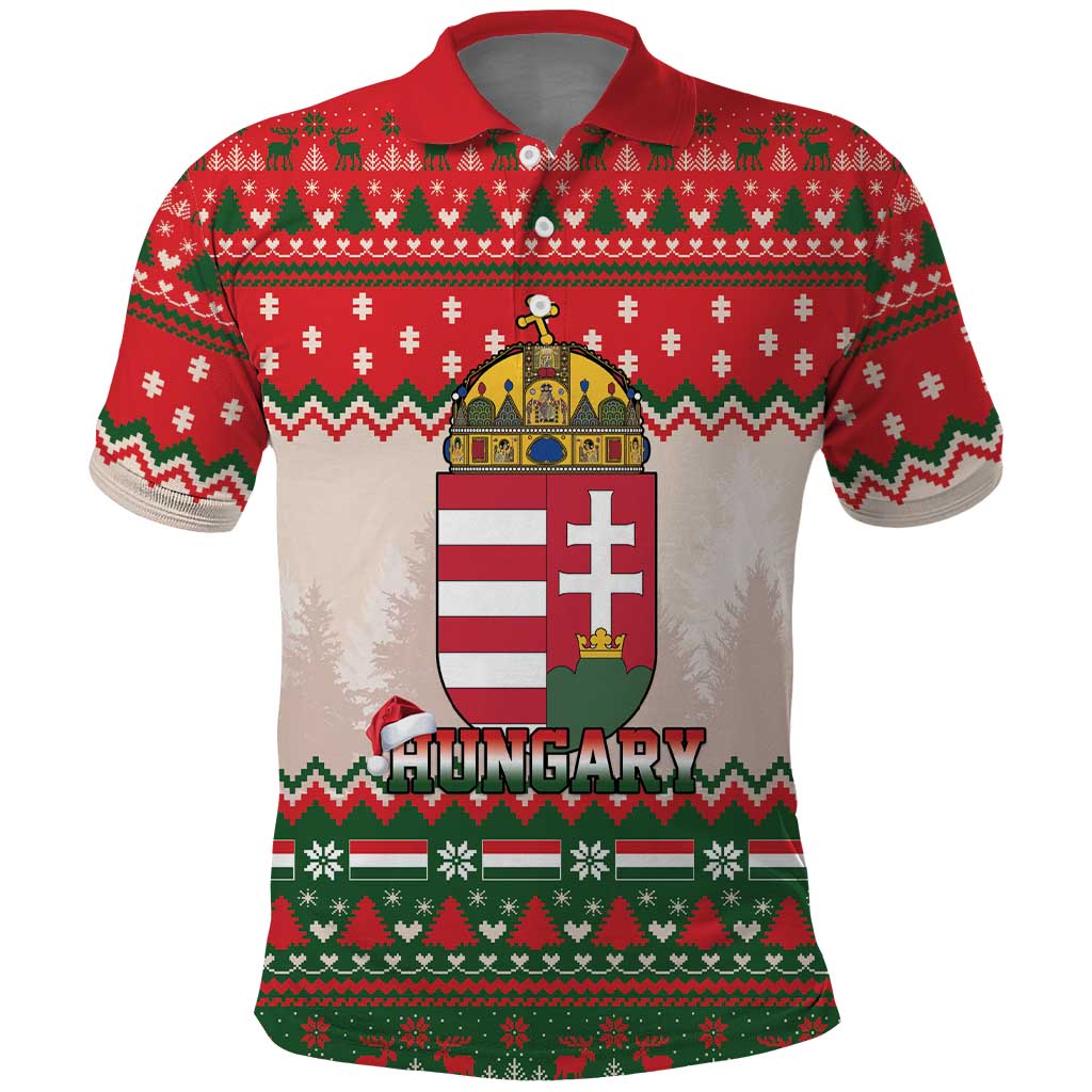 Hungary Christmas Polo Shirt Magyarorszag Boldog Karacsonyt - Wonder Print Shop
