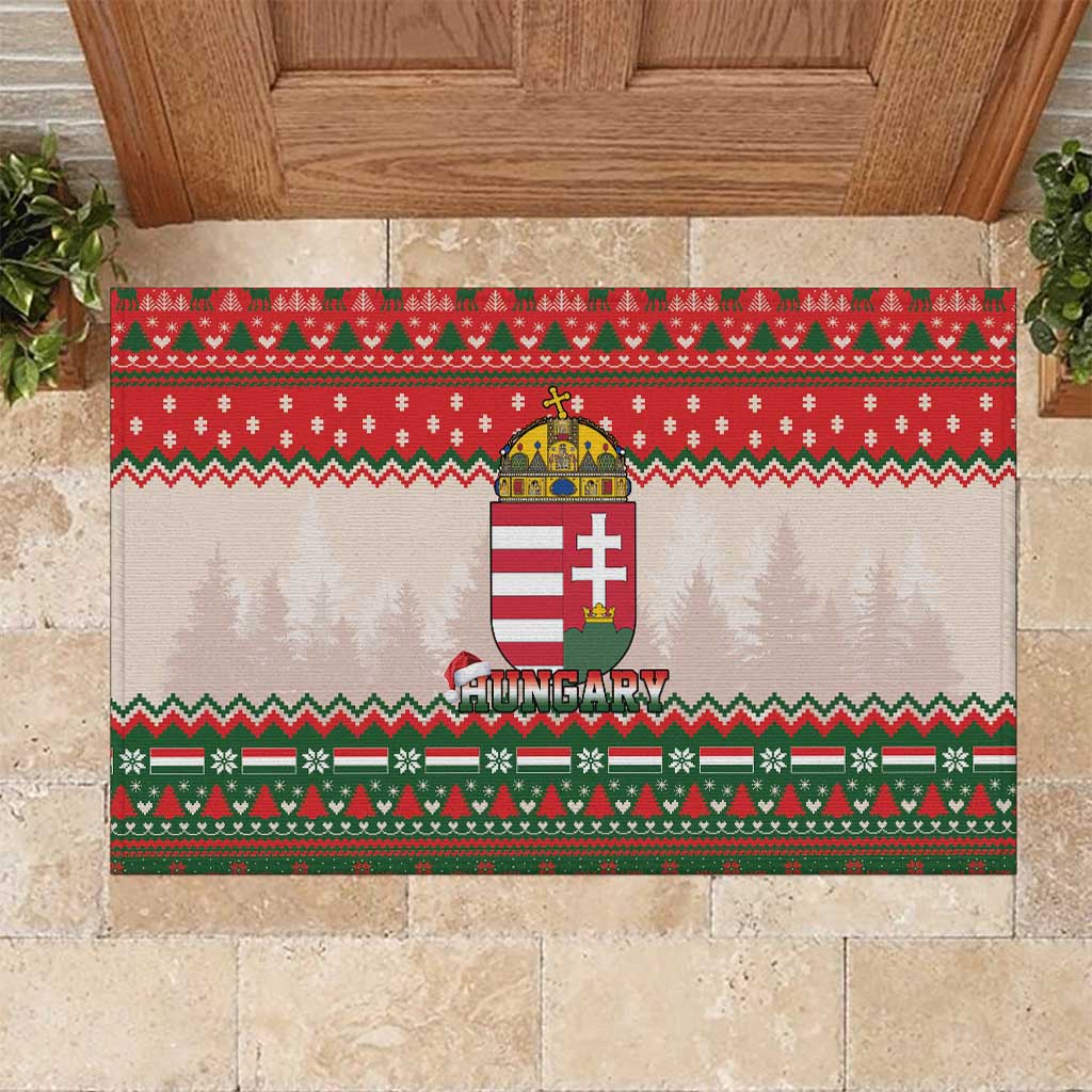 Hungary Christmas Rubber Doormat Magyarorszag Boldog Karacsonyt - Wonder Print Shop